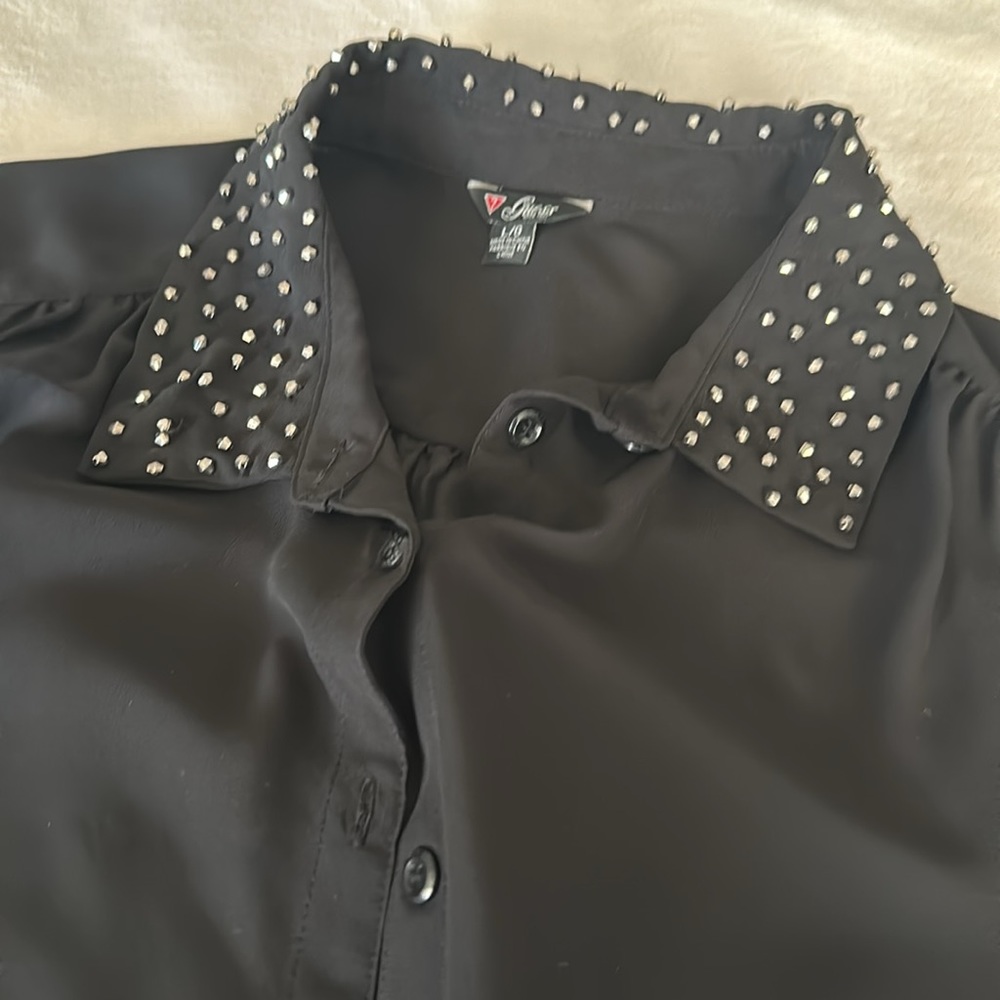 Sheer Button Down Shirt - image 2